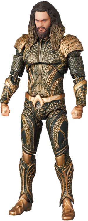 From the smash hit Zack Snyder's Justice League film comes a new MAFEX figure of the king of Atlantis, Aquaman! Standing around 6" tall and fully posable, every scale of his armor has been carefully sculpted. With newly created sculpted heads for a more realistic expression, this is one figure you won't want to miss out on. Order yours today!