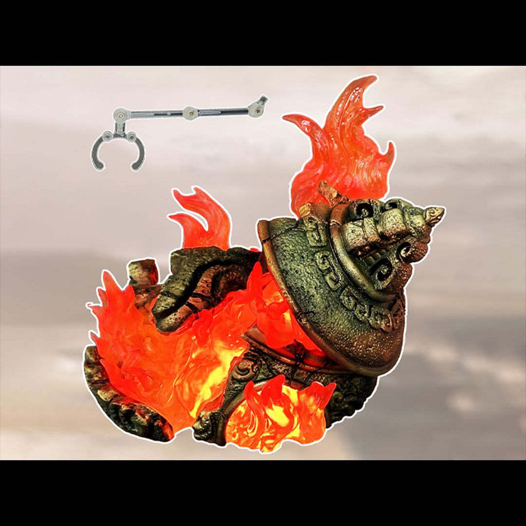 Inspired by the legendary Chinese novel, Journey to the West, this Sun Wukong (Great Sage Equal to Heaven) diorama is here to add some depth to your 1/12 scale collection! Depicting a crumbling temple beset by fire, this diorama measures just over 6 inches tall and includes LED light-up effects. Order yours today! Sun Wukong (Great Sage Equal to Heaven) figure shown not included (sold separately)