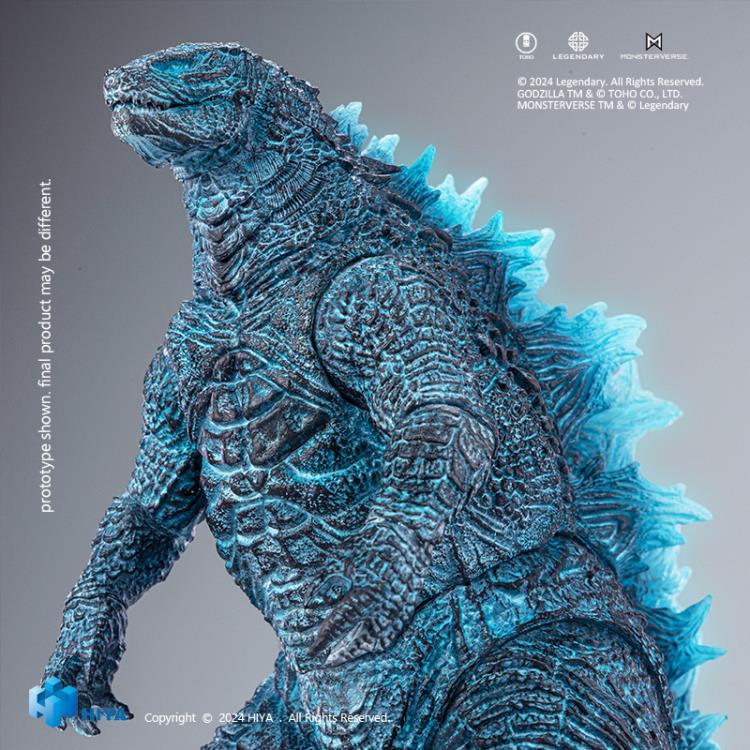 Introducing an electrifying addition to the Hiya Toys EXQUISITE BASIC Series: the energized Godzilla from Godzilla x Kong: The New Empire! Delve deeper into the origins of these titans with this meticulously crafted 7-inch tall figure, based on the original CG data from the movie. Every detail of Godzilla's imposing form has been faithfully recreated, with multiple layers of paint capturing the intricacies of his body.