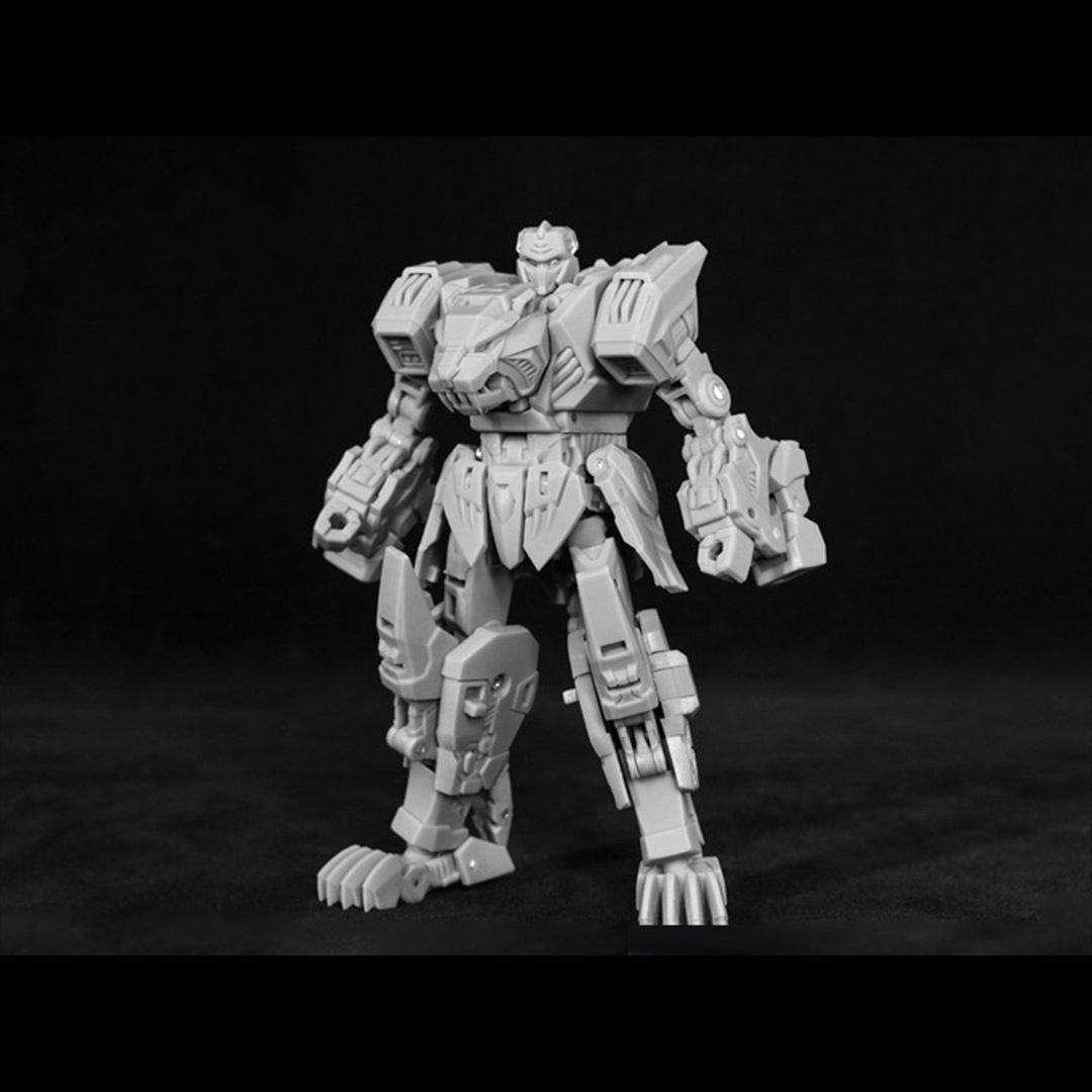 The CY-Mini-01 Feromini converts into a cat-like creature from a robot. Feromini stands about 3.75 inches tall in robot mode and comes with a blaster and sword for weapons.