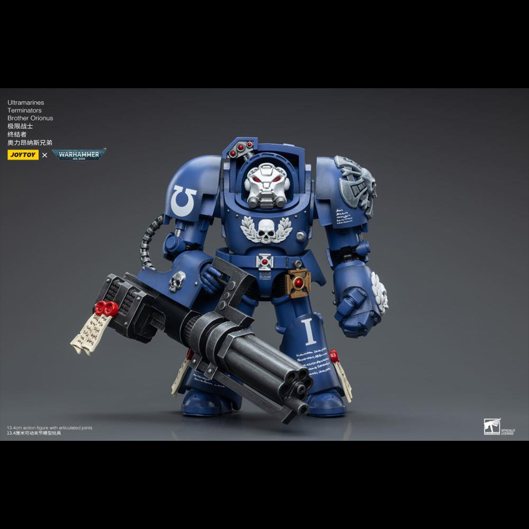 Joy Toy brings the Ultramarines to life with this Warhammer 40K 1/18 scale figure! Highly disciplined and courageous warriors, the Ultramarines have remained true to the teachings of their Primarch Roboute Guilliman for 10,000 standard years. Keeping watch over the Imperium, they personify the very spirit of the Adeptus Astartes. Each figure includes interchangeable hands and weapon accessories and stands between 4" and 6" tall.