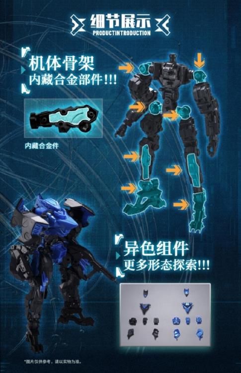 Big Fire Bird is proud to introduce new entries into their popular Strange Bird series: Ficedula Blue Flycatcher! Capable of being assembled into various forms, including robot mode, bird mode, deployment mode, reverse foot mode, and dual body combined form! The pieces can also be assembled with other 3mm figures and kits. Other figures shown not included.