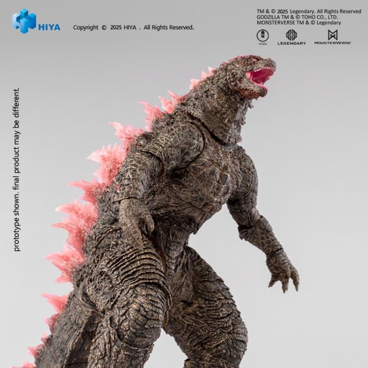 The evolved version of Heat Ray Godzilla as seen in Godzilla x Kong: The New Empire joins Hiya Toys' EXQUISITE BASIC Series with stunning upgrades and screen-accurate details! This evolved version of Godzilla features improved proportions, a sleeker silhouette, a newly engineered double-jointed neck for expressive posing, enhanced dorsal fins with sharper translucent textures, and a multi-jointed tail for fluid movement.