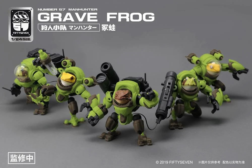 If you are ready to take some heroic frogs on space adventures, this is the set for you. The Manhunter Grave Frog kit is a new release from Creative Field. This kit includes one body, both land and aquatic sets, movable hands, and a combinable display base.