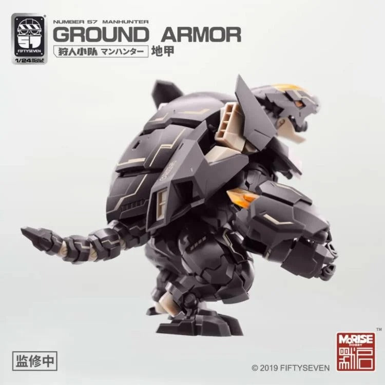 From MoRise Hobby comes the Manhunter Ground Armor 1/24 scale model kit. This detailed model kit is highly articulated and features a robotic turtle inspired design that comes fully packed with an impressive arsenal of weapons. Don't miss out on adding this fun model kit to your collection!