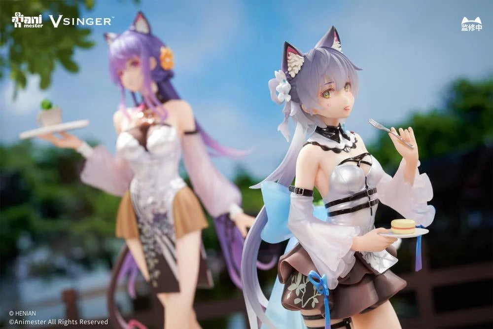 Based on the Vsinger characters comes the Luo Tianyi & Mo Qingxian (Tea Time Melody Dual version) 1/7 scale figure set by AniMester! These highly detailed figures display the two characters in cute outfits as they get set to have some tea and treats. This dual version includes a base for displaying both figures at once, as well as a small table for holding their tea time treats. Don't miss out on adding these figures to your collection!