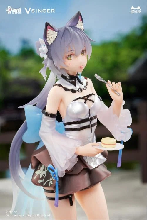Based on the Vsinger character comes the Luo Tianyi (Tea Time Melody) 1/7 scale figure by AniMester! This highly detailed figure is around 9 inches in height and displays Luo Tianyi in a cute outfit as she enjoys a tasty treat during tea time while in a popular pose. Don't miss out on adding this figure to your collection!