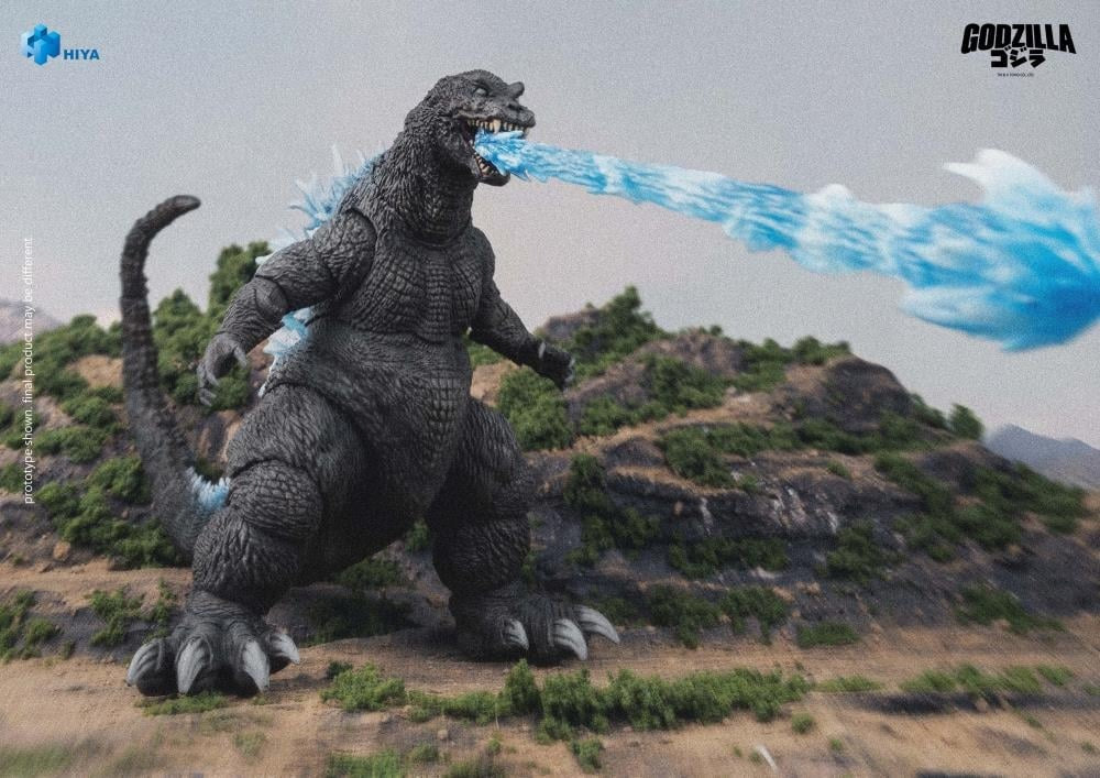 This brand new Heat Ray Godzilla action figure stands 18CM tall, based on Godzilla, Mothra and King Ghidorah Giant Monsters All-Out Attack (2001). It features finely sculpted details that capture Godzilla’s rough, rugged skin, distinctive vengeful white eyes, powerful legs, and massive feet, giving the figure a lifelike presence.