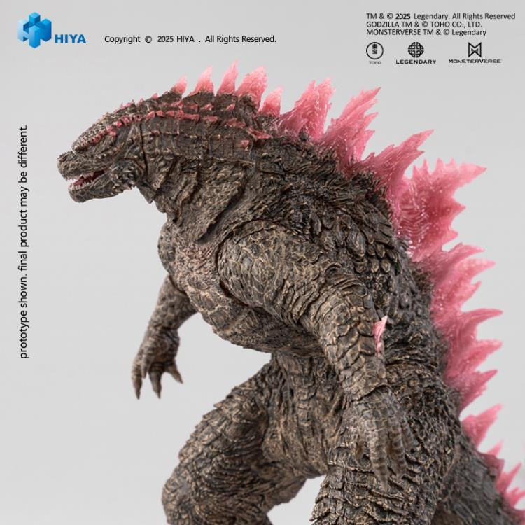 The evolved version of Heat Ray Godzilla as seen in Godzilla x Kong: The New Empire joins Hiya Toys' EXQUISITE BASIC Series with stunning upgrades and screen-accurate details! This evolved version of Godzilla features improved proportions, a sleeker silhouette, a newly engineered double-jointed neck for expressive posing, enhanced dorsal fins with sharper translucent textures, and a multi-jointed tail for fluid movement.