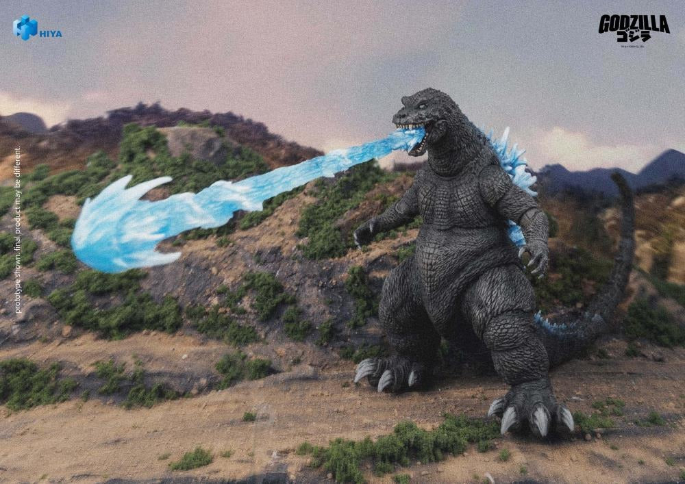 This brand new Heat Ray Godzilla action figure stands 18CM tall, based on Godzilla, Mothra and King Ghidorah Giant Monsters All-Out Attack (2001). It features finely sculpted details that capture Godzilla’s rough, rugged skin, distinctive vengeful white eyes, powerful legs, and massive feet, giving the figure a lifelike presence.