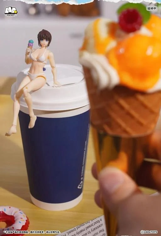 From LADo Toys comes the original character Swimsuit Girl as part of the Pocket Girl action figure line! This pocket sized figure, standing around 4 inches in height, displays a girl wearing a white swimsuit with multiple points of articulation for creating a variety of fun poses. Don't miss your chance to add it to your collection!