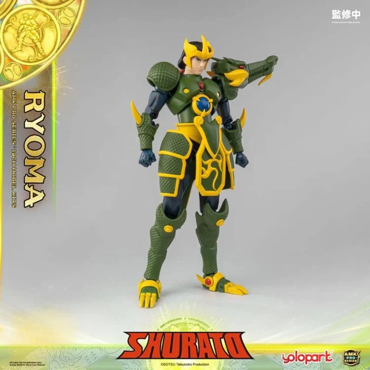 From the classic anime series Legend of Heavenly Sphere Shurato comes a new entry in the popular AMK PRO X series: Ryoma! Featuring a new streamlined design, this model kit includes multiple accessories and armor pieces along with his trademark Mecha vehicle! Don't miss out and order yours today!
