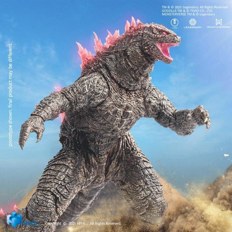 The evolved version of Heat Ray Godzilla as seen in Godzilla x Kong: The New Empire joins Hiya Toys' EXQUISITE BASIC Series with stunning upgrades and screen-accurate details! This evolved version of Godzilla features improved proportions, a sleeker silhouette, a newly engineered double-jointed neck for expressive posing, enhanced dorsal fins with sharper translucent textures, and a multi-jointed tail for fluid movement.