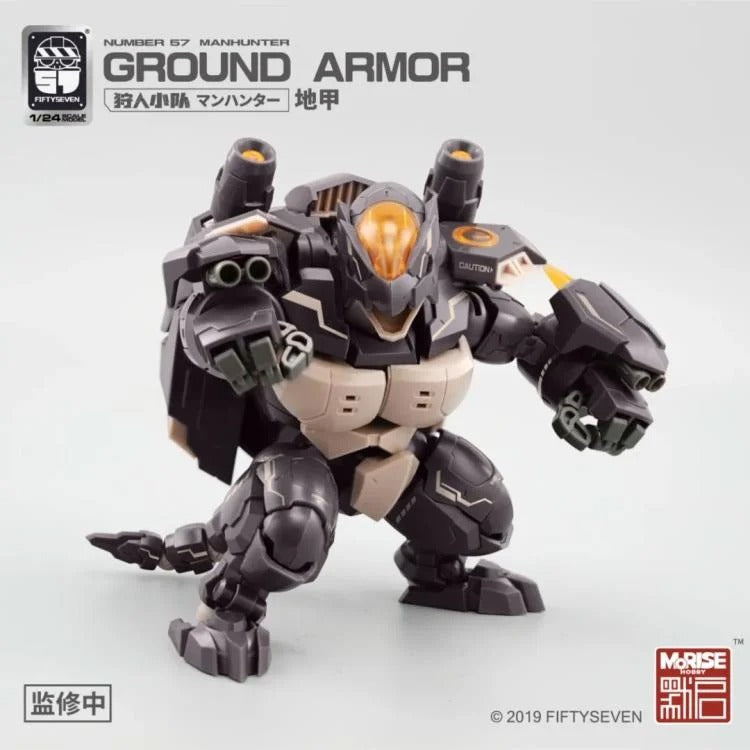 From MoRise Hobby comes the Manhunter Ground Armor 1/24 scale model kit. This detailed model kit is highly articulated and features a robotic turtle inspired design that comes fully packed with an impressive arsenal of weapons. Don't miss out on adding this fun model kit to your collection!