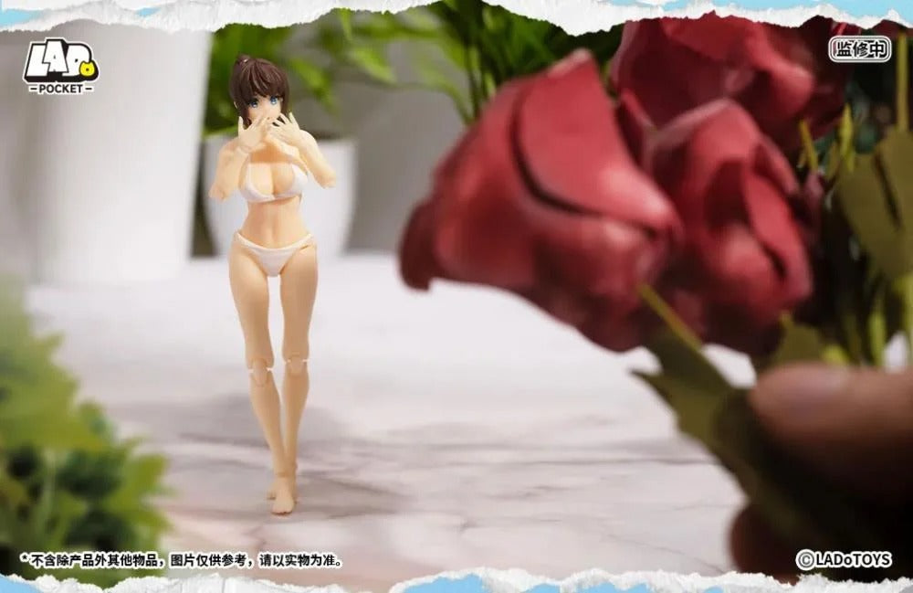 From LADo Toys comes the original character Swimsuit Girl as part of the Pocket Girl action figure line! This pocket sized figure, standing around 4 inches in height, displays a girl wearing a white swimsuit with multiple points of articulation for creating a variety of fun poses. Don't miss your chance to add it to your collection!