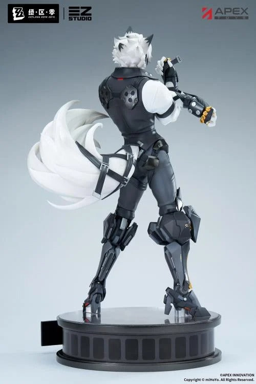 Based on the popular Zenless Zone Zero video game comes the Von Lycaon 1/7 scale figure by Apex Toys! This figure stands an impressive 13 inches in height as it displays Von Lycaon in a popular pose while standing on a themed base. This Victoria Housekeeping member has been brought to life in 3D figure form, with special effort paid to capture the various details of the character's wolf-like aspects and mechanical legs.