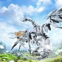 Souling Toys proudly presents the highly anticipated Daytime Meteor model kit. This kit features a dragon and his rider as well short art book featuring the characters and their fantasy world.
Once assembled the dragon is just over 24 inch in length with a wingspan just under 34 inches. The prebuilt diecast joints help to support the giant body. The multi joints in neck and tail provide flexibility for posing. The joint locks located at the wing can keep the wing in place even while extended.