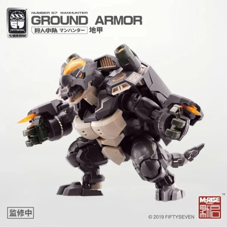 From MoRise Hobby comes the Manhunter Ground Armor 1/24 scale model kit. This detailed model kit is highly articulated and features a robotic turtle inspired design that comes fully packed with an impressive arsenal of weapons. Don't miss out on adding this fun model kit to your collection!