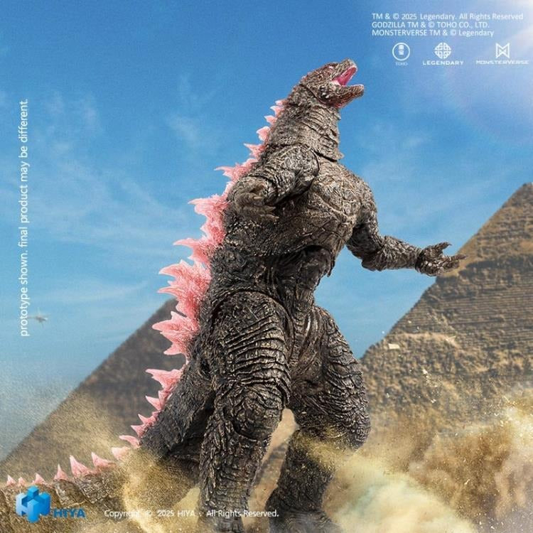 The evolved version of Heat Ray Godzilla as seen in Godzilla x Kong: The New Empire joins Hiya Toys' EXQUISITE BASIC Series with stunning upgrades and screen-accurate details! This evolved version of Godzilla features improved proportions, a sleeker silhouette, a newly engineered double-jointed neck for expressive posing, enhanced dorsal fins with sharper translucent textures, and a multi-jointed tail for fluid movement.