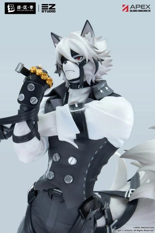 Based on the popular Zenless Zone Zero video game comes the Von Lycaon 1/7 scale figure by Apex Toys! This figure stands an impressive 13 inches in height as it displays Von Lycaon in a popular pose while standing on a themed base. This Victoria Housekeeping member has been brought to life in 3D figure form, with special effort paid to capture the various details of the character's wolf-like aspects and mechanical legs.