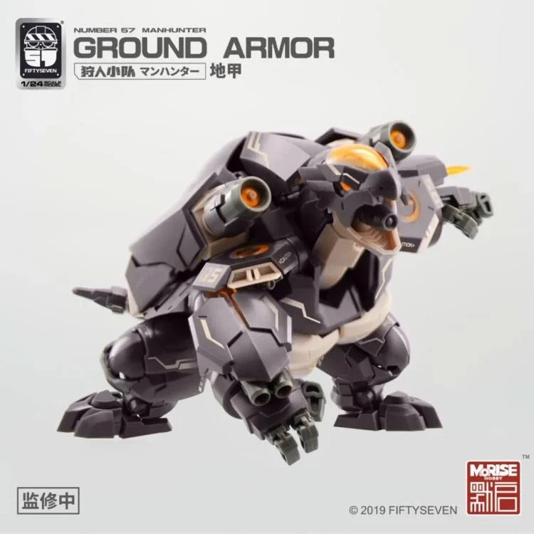 From MoRise Hobby comes the Manhunter Ground Armor 1/24 scale model kit. This detailed model kit is highly articulated and features a robotic turtle inspired design that comes fully packed with an impressive arsenal of weapons. Don't miss out on adding this fun model kit to your collection!