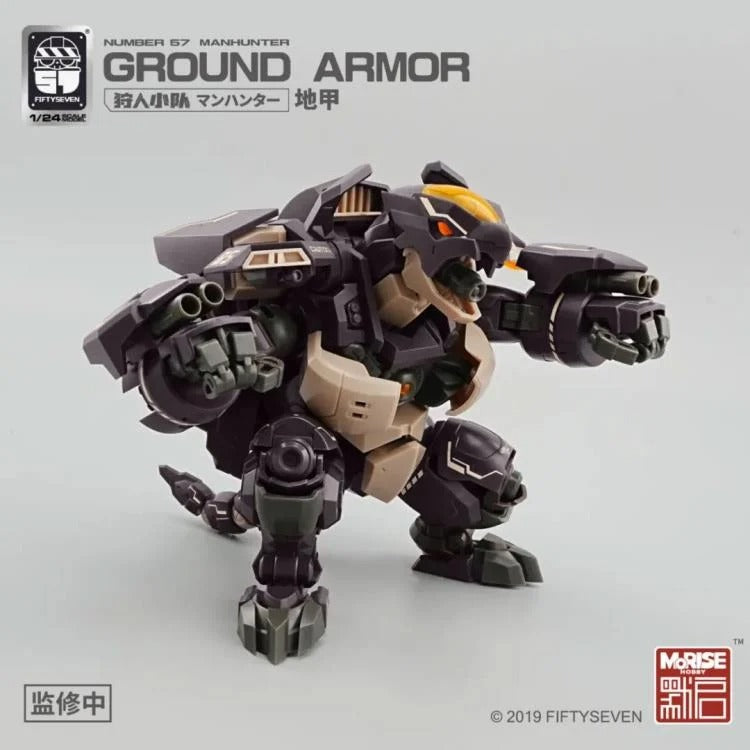 From MoRise Hobby comes the Manhunter Ground Armor 1/24 scale model kit. This detailed model kit is highly articulated and features a robotic turtle inspired design that comes fully packed with an impressive arsenal of weapons. Don't miss out on adding this fun model kit to your collection!