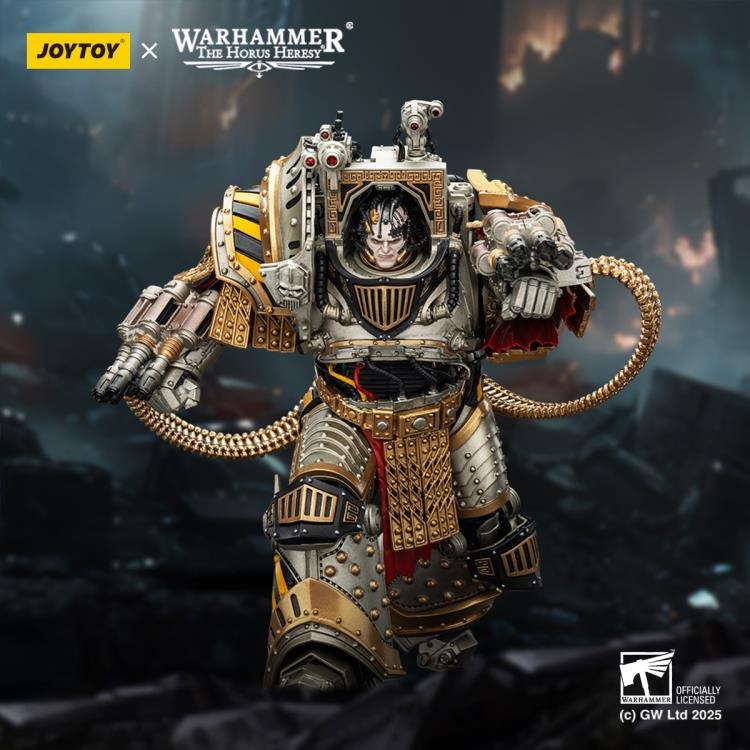 Experts at breaking sieges and assaulting enemy fortifications, the Iron Warriors, led by the Primarch Perturabo, chose to ally with the Mad Warmaster during his heretical war-march towards Sol and the Emperor. Eternal rivals to the favored Imperial Fists and seemingly overlooked at every turn despite their sacrifices, the vicious rage and jealously that burned within Perturabo erupted into an inferno that led his Iron Warriors to decimate and burn entire worlds.