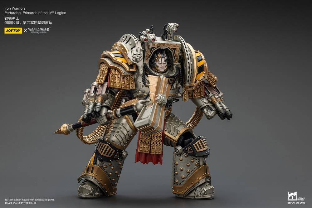 Experts at breaking sieges and assaulting enemy fortifications, the Iron Warriors, led by the Primarch Perturabo, chose to ally with the Mad Warmaster during his heretical war-march towards Sol and the Emperor. Eternal rivals to the favored Imperial Fists and seemingly overlooked at every turn despite their sacrifices, the vicious rage and jealously that burned within Perturabo erupted into an inferno that led his Iron Warriors to decimate and burn entire worlds.