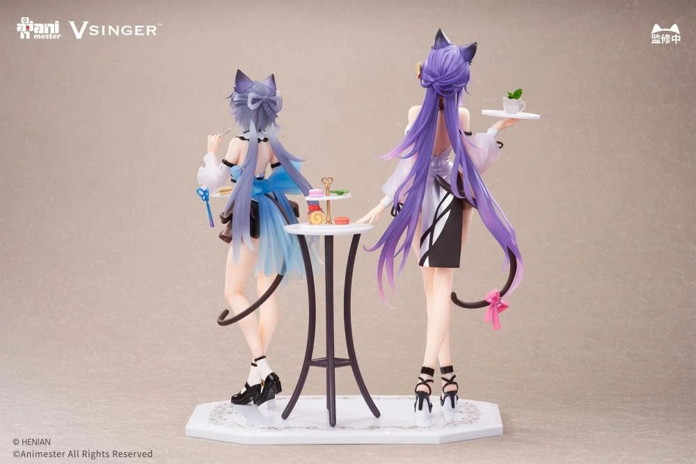 Based on the Vsinger characters comes the Luo Tianyi & Mo Qingxian (Tea Time Melody Dual version) 1/7 scale figure set by AniMester! These highly detailed figures display the two characters in cute outfits as they get set to have some tea and treats. This dual version includes a base for displaying both figures at once, as well as a small table for holding their tea time treats. Don't miss out on adding these figures to your collection!