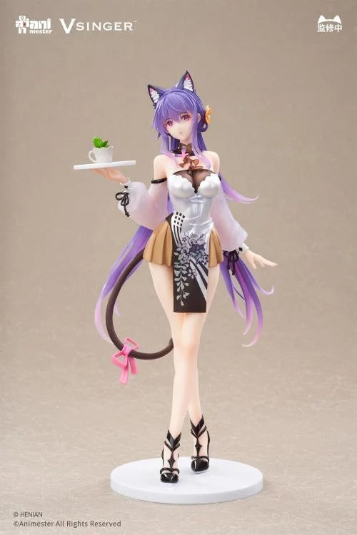 Based on the Vsinger characters comes the Luo Tianyi & Mo Qingxian (Tea Time Melody Dual version) 1/7 scale figure set by AniMester! These highly detailed figures display the two characters in cute outfits as they get set to have some tea and treats. This dual version includes a base for displaying both figures at once, as well as a small table for holding their tea time treats. Don't miss out on adding these figures to your collection!