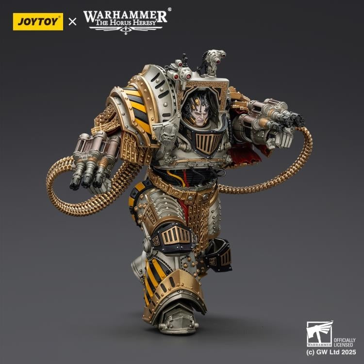 Experts at breaking sieges and assaulting enemy fortifications, the Iron Warriors, led by the Primarch Perturabo, chose to ally with the Mad Warmaster during his heretical war-march towards Sol and the Emperor. Eternal rivals to the favored Imperial Fists and seemingly overlooked at every turn despite their sacrifices, the vicious rage and jealously that burned within Perturabo erupted into an inferno that led his Iron Warriors to decimate and burn entire worlds.