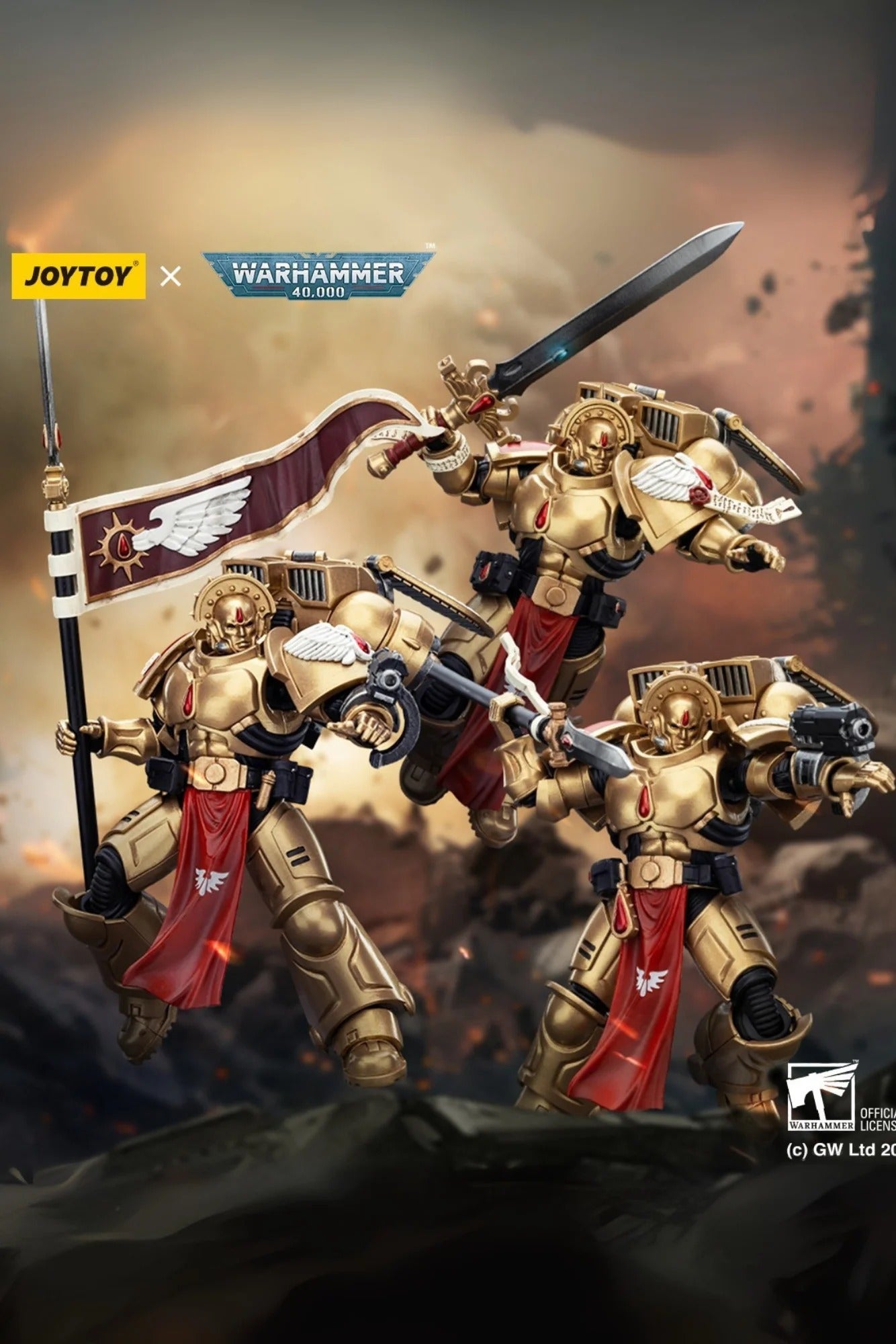 (Pre-order) Joy Toy Warhammer 40K Blood Angels Sanguinary Guard Team of 3