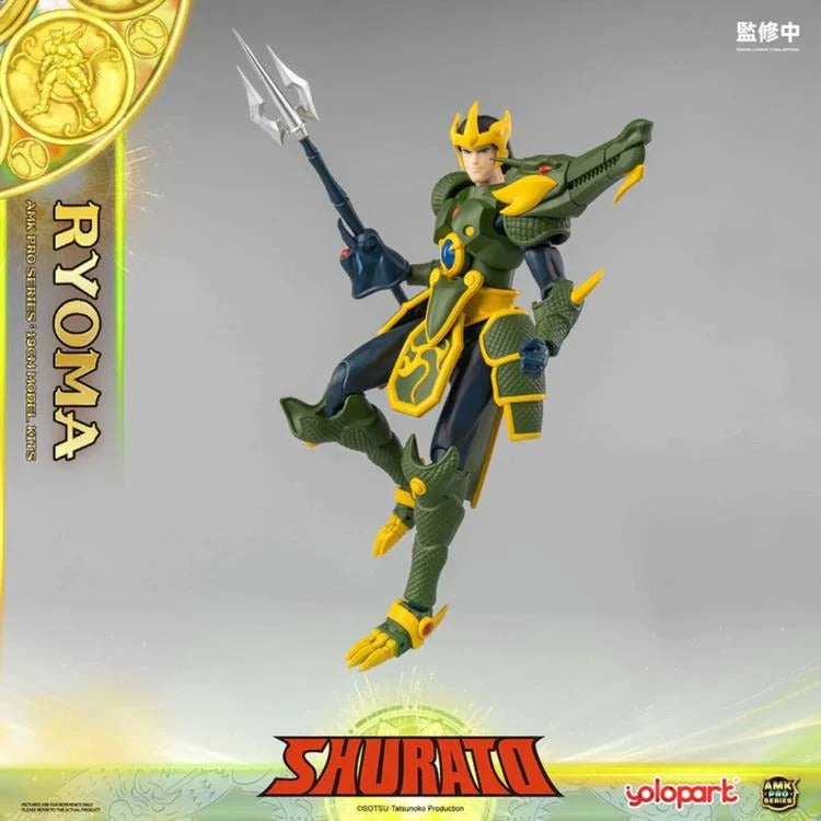 From the classic anime series Legend of Heavenly Sphere Shurato comes a new entry in the popular AMK PRO X series: Ryoma! Featuring a new streamlined design, this model kit includes multiple accessories and armor pieces along with his trademark Mecha vehicle! Don't miss out and order yours today!