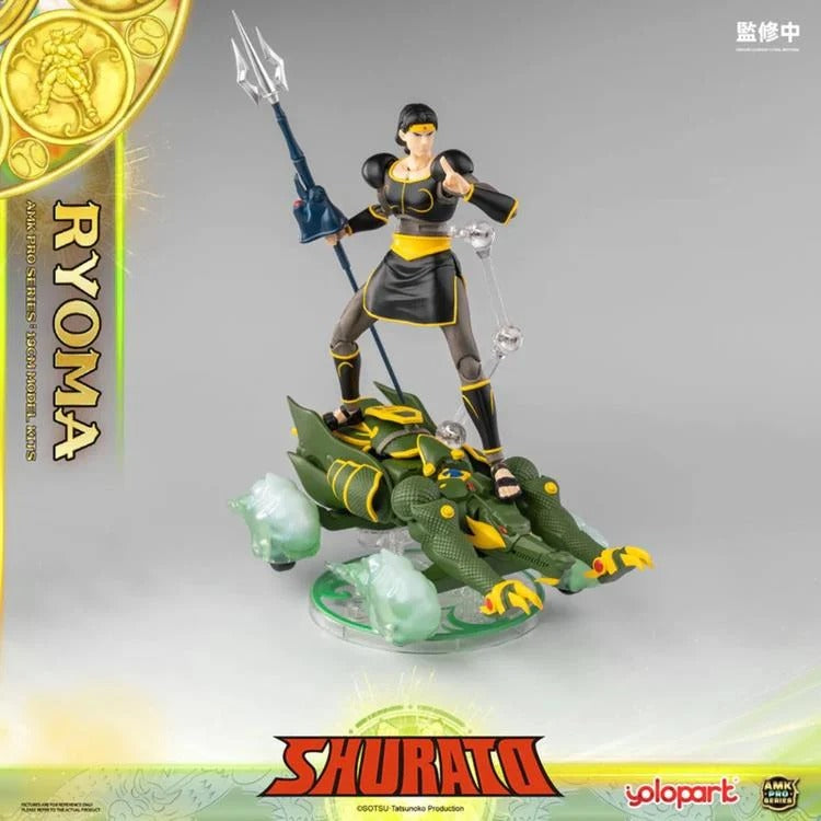 From the classic anime series Legend of Heavenly Sphere Shurato comes a new entry in the popular AMK PRO X series: Ryoma! Featuring a new streamlined design, this model kit includes multiple accessories and armor pieces along with his trademark Mecha vehicle! Don't miss out and order yours today!