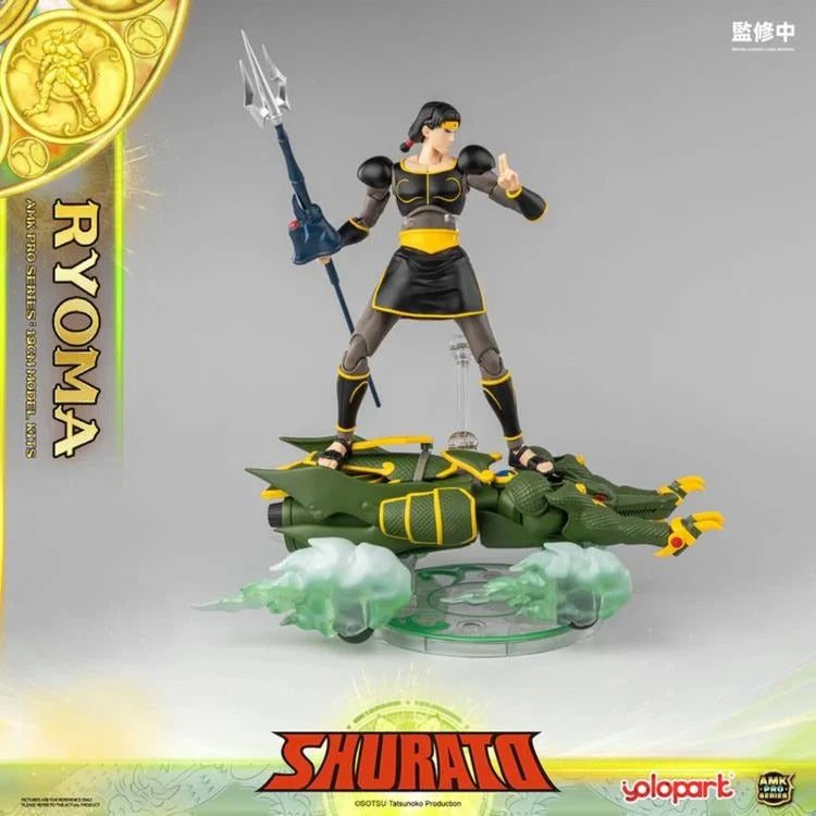 From the classic anime series Legend of Heavenly Sphere Shurato comes a new entry in the popular AMK PRO X series: Ryoma! Featuring a new streamlined design, this model kit includes multiple accessories and armor pieces along with his trademark Mecha vehicle! Don't miss out and order yours today!