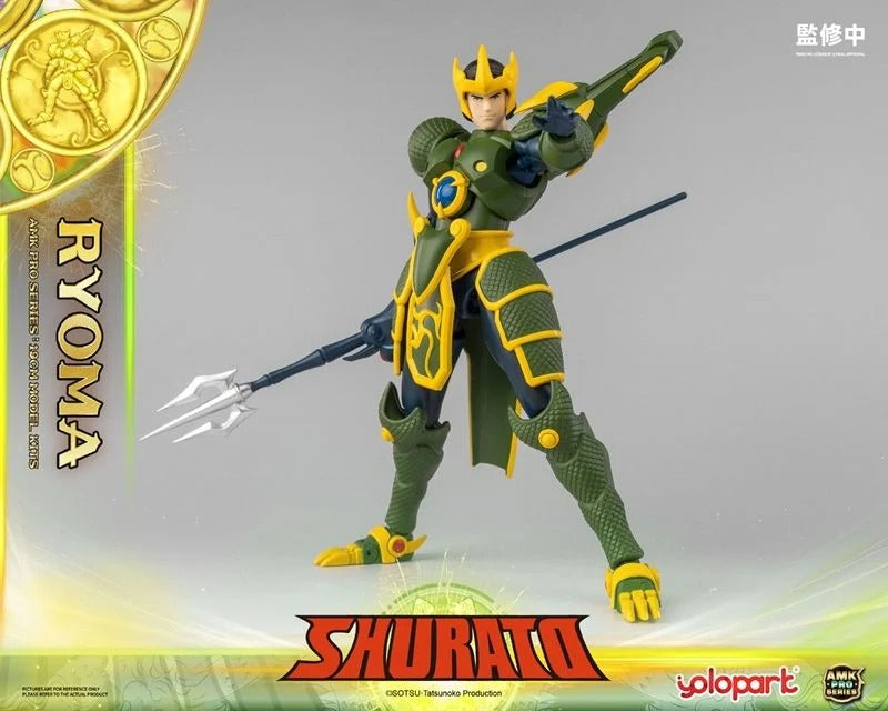 From the classic anime series Legend of Heavenly Sphere Shurato comes a new entry in the popular AMK PRO X series: Ryoma! Featuring a new streamlined design, this model kit includes multiple accessories and armor pieces along with his trademark Mecha vehicle! Don't miss out and order yours today!