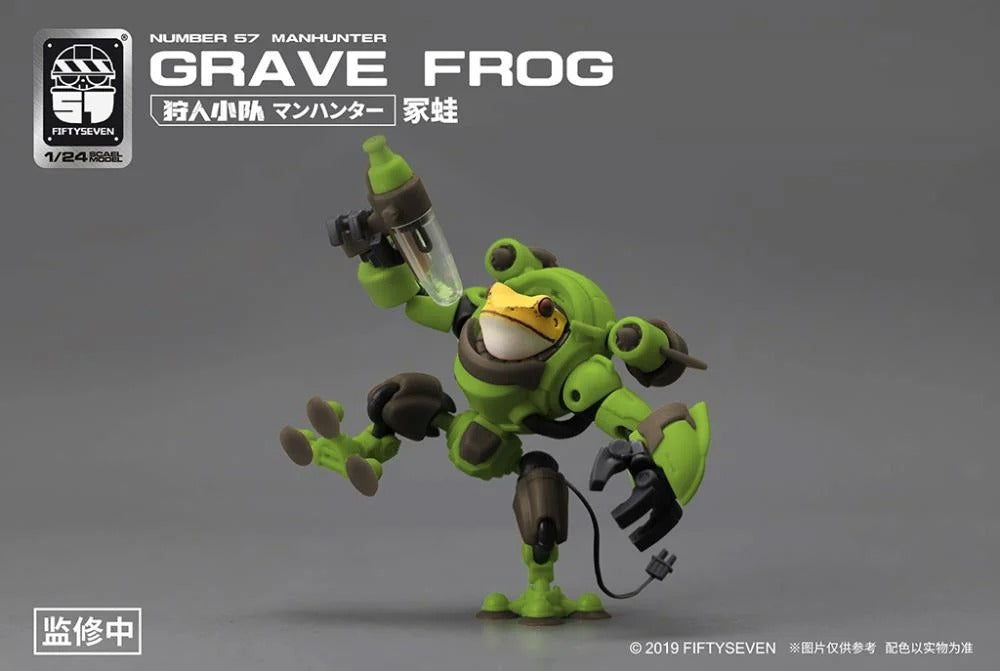 If you are ready to take some heroic frogs on space adventures, this is the set for you. The Manhunter Grave Frog kit is a new release from Creative Field. This kit includes one body, both land and aquatic sets, movable hands, and a combinable display base.