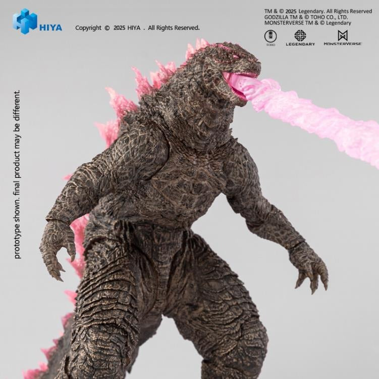 The evolved version of Heat Ray Godzilla as seen in Godzilla x Kong: The New Empire joins Hiya Toys' EXQUISITE BASIC Series with stunning upgrades and screen-accurate details! This evolved version of Godzilla features improved proportions, a sleeker silhouette, a newly engineered double-jointed neck for expressive posing, enhanced dorsal fins with sharper translucent textures, and a multi-jointed tail for fluid movement.