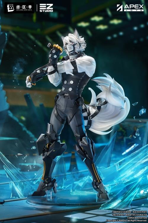 Based on the popular Zenless Zone Zero video game comes the Von Lycaon 1/7 scale figure by Apex Toys! This figure stands an impressive 13 inches in height as it displays Von Lycaon in a popular pose while standing on a themed base. This Victoria Housekeeping member has been brought to life in 3D figure form, with special effort paid to capture the various details of the character's wolf-like aspects and mechanical legs.