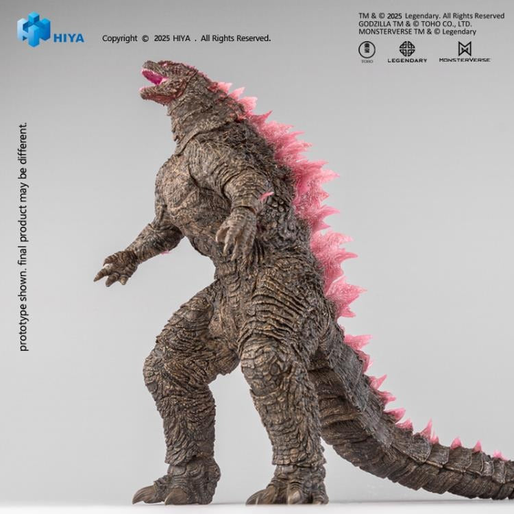 The evolved version of Heat Ray Godzilla as seen in Godzilla x Kong: The New Empire joins Hiya Toys' EXQUISITE BASIC Series with stunning upgrades and screen-accurate details! This evolved version of Godzilla features improved proportions, a sleeker silhouette, a newly engineered double-jointed neck for expressive posing, enhanced dorsal fins with sharper translucent textures, and a multi-jointed tail for fluid movement.