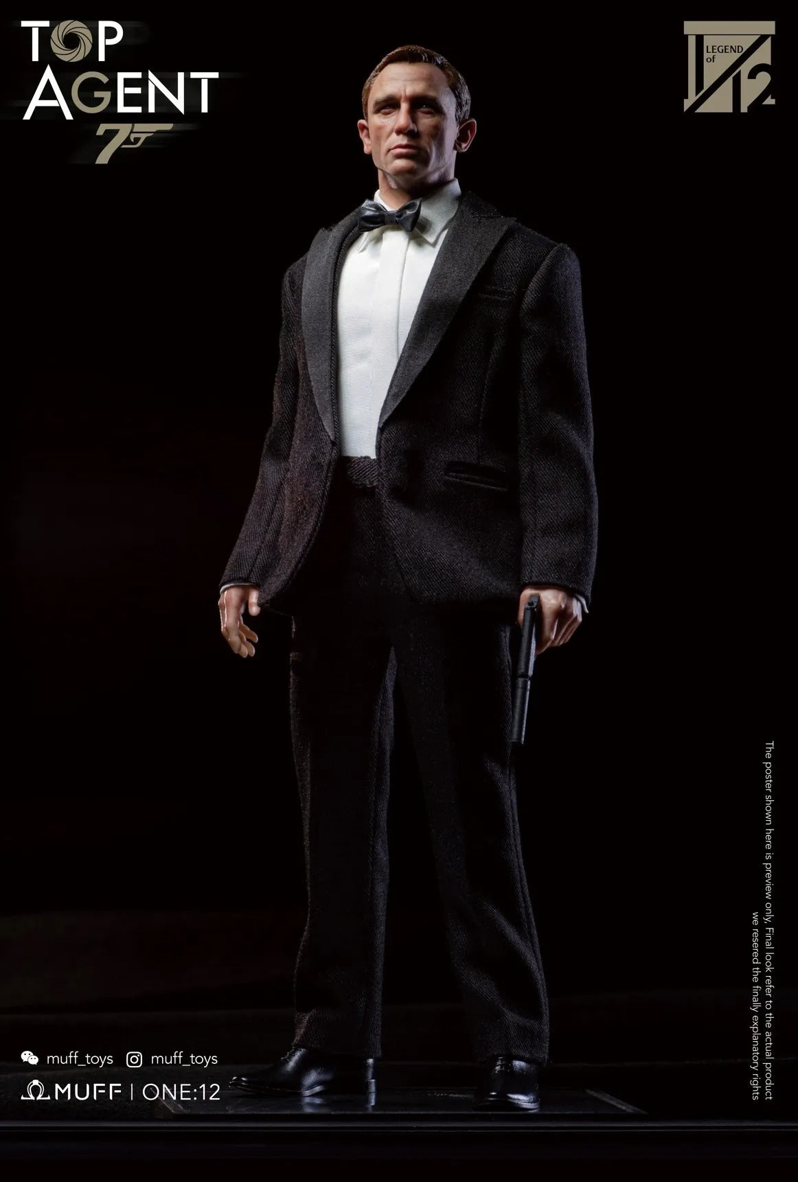 Muff Toys 1/12 Top Agent Figure Deluxe