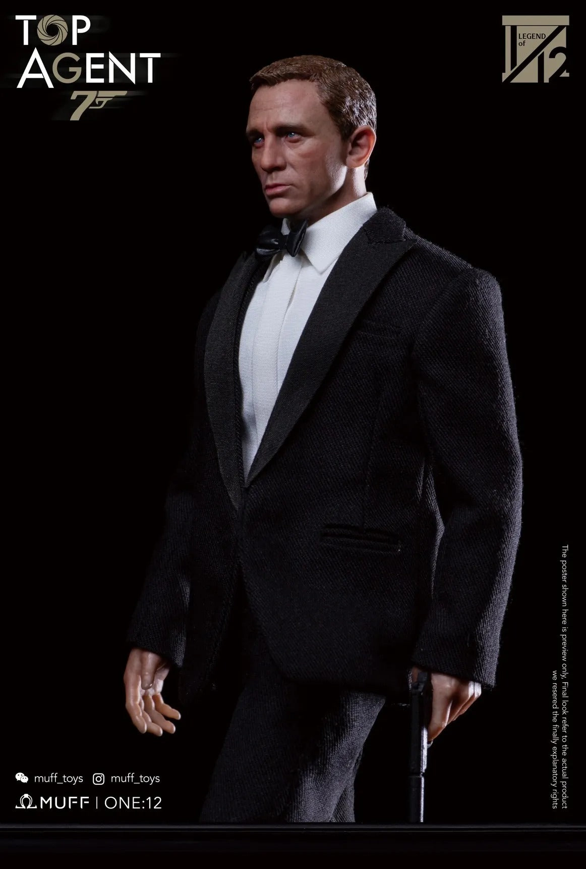 Muff Toys 1/12 Top Agent Figure Deluxe
