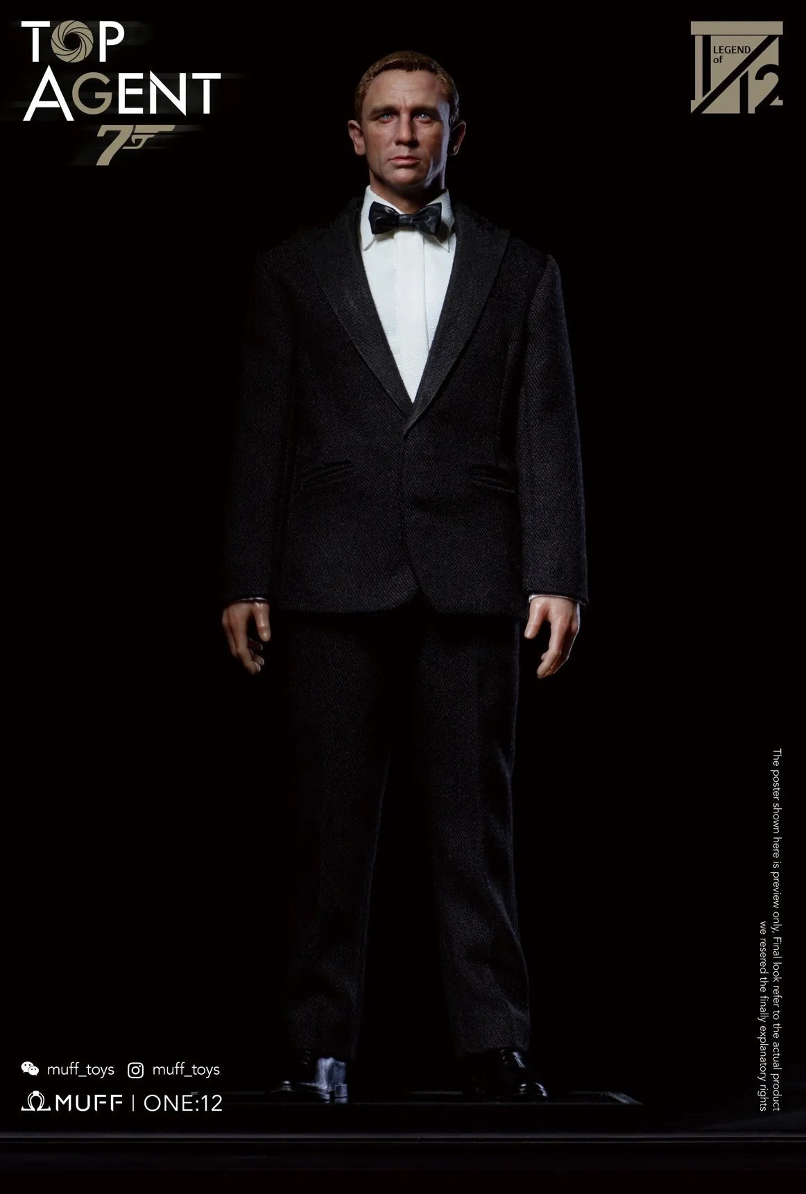 Muff Toys 1/12 Top Agent Figure Deluxe