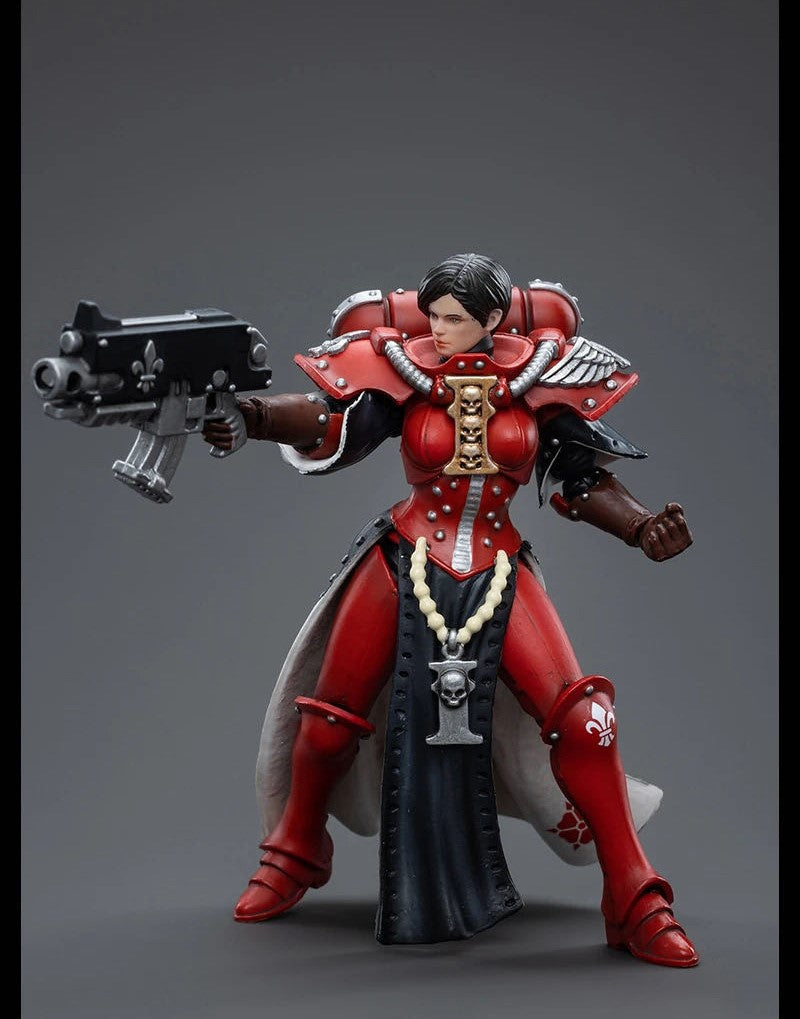 Joy Toy brings the Adepta Sororitas, also known as the Sisters of Battle, from Warhammer 40k to life with this new series of 1/18 scale figures! An all-female subdivision of the Ecclesiarchy religious organization, these warriors serve as the organization's fighting arm and mercilessly root out corruption. Each figure typically includes interchangeable hands and weapon accessories and stands between 4" and 6" tall.
