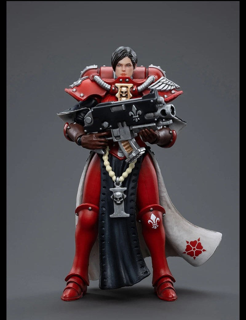 Joy Toy brings the Adepta Sororitas, also known as the Sisters of Battle, from Warhammer 40k to life with this new series of 1/18 scale figures! An all-female subdivision of the Ecclesiarchy religious organization, these warriors serve as the organization's fighting arm and mercilessly root out corruption. Each figure typically includes interchangeable hands and weapon accessories and stands between 4" and 6" tall.