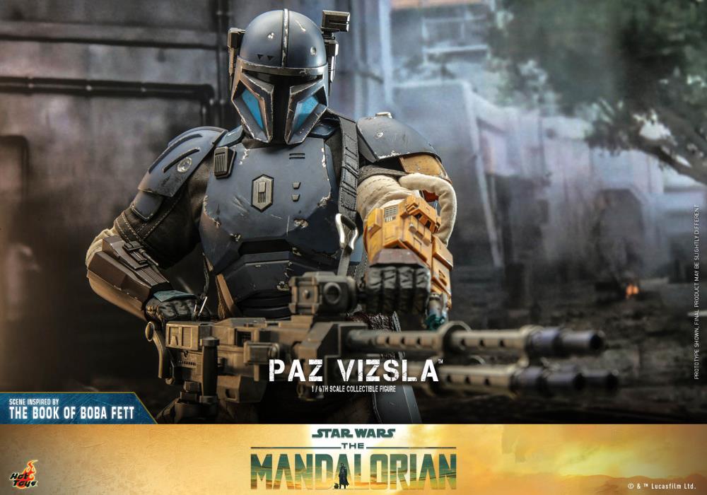 Paz Vizsla is a brawny warrior encased in the strongest beskar armor. A descendant of the esteemed House Vizsla, he comes from a long line of leaders spanning the centuries. In anticipation to the debut of the new season of The Mandalorian™ live action series, Hot Toys is excited to officially present the 1/6th scale Paz Vizsla collectible figure!