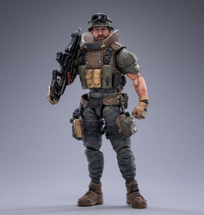 Joy Toy Gregson figure is incredibly detailed in 1/18 scale. JoyToy figure is highly articulated and includes weapon accessories as well as several pieces of removable gear.