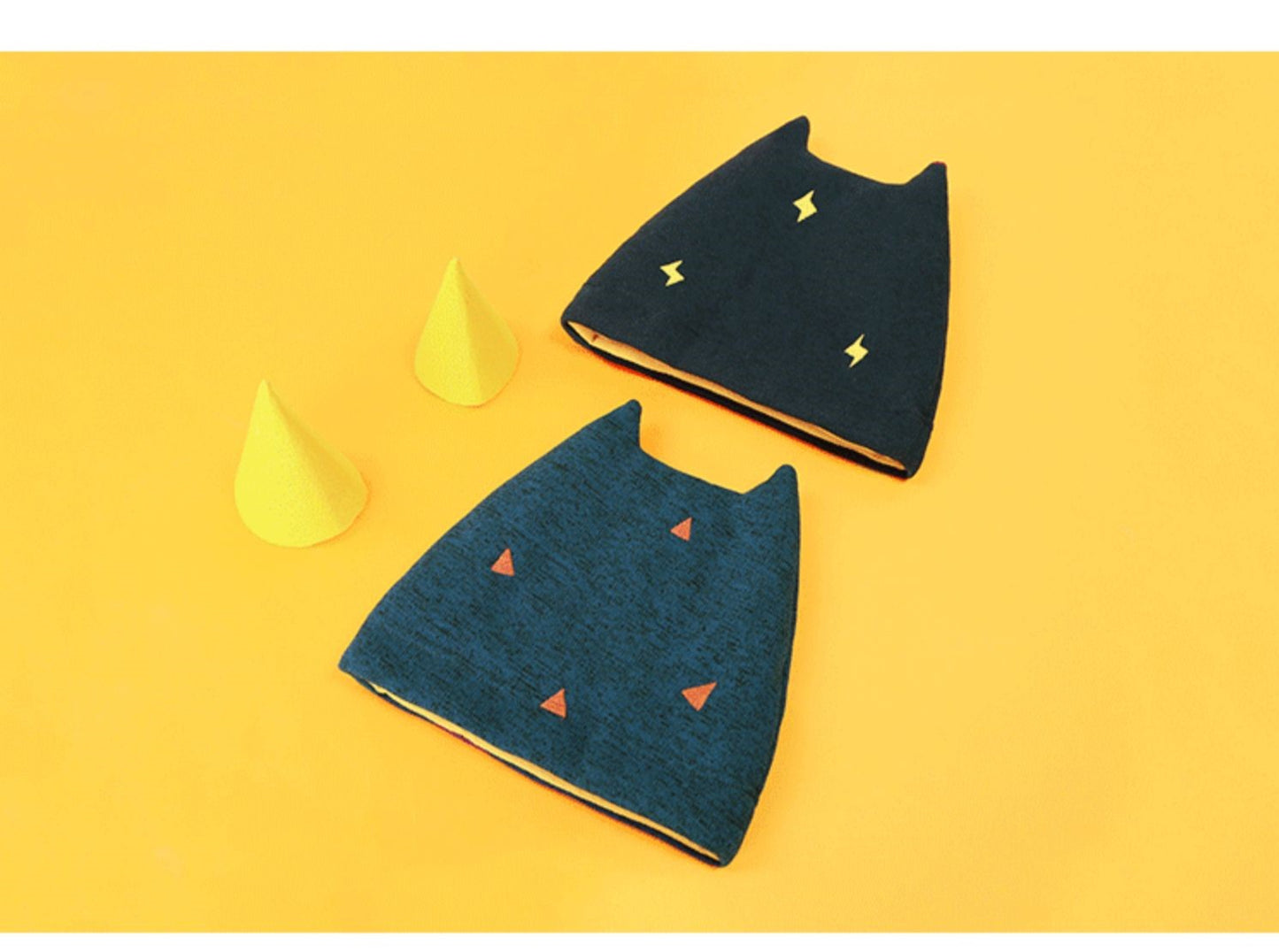 Cute Fashionable Knitted Beanie Hat Rolled Edge with Lightning