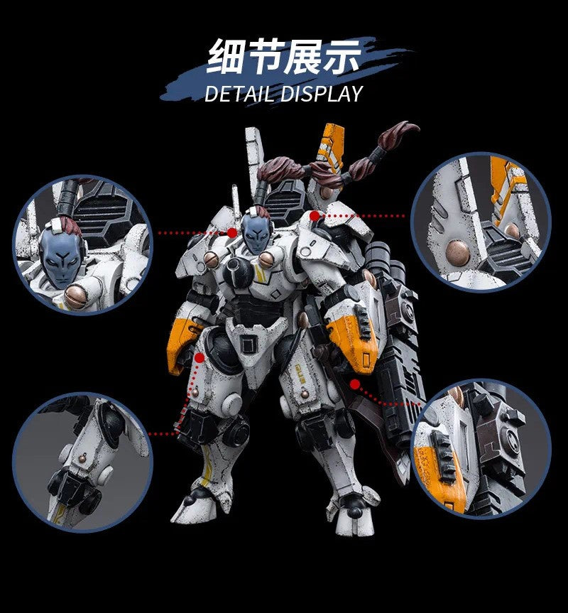 Joy Toy brings the Tau Empire from Warhammer 40k to life with this new series of 1/18 scale figures. JoyToy includes interchangeable hands and weapon accessories and stands between 4" and 6" tall.