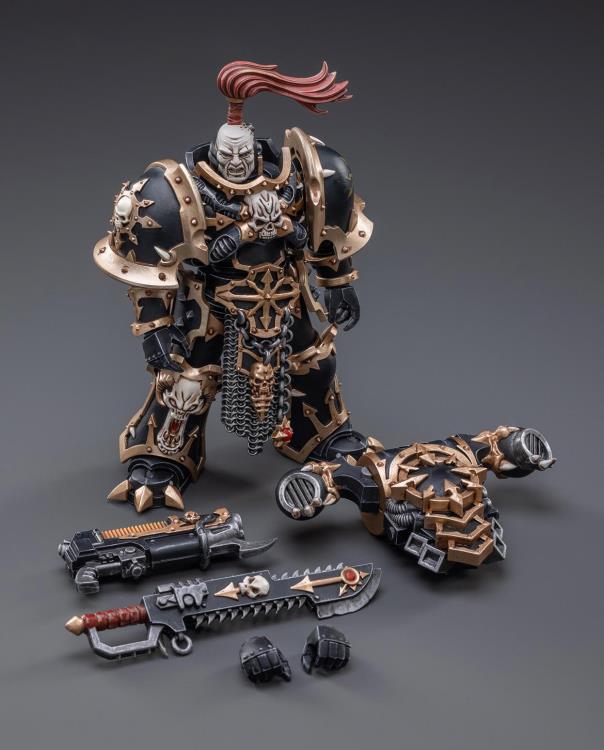 Joy Toy brings the Black Legion Havocs Champion Brother Slael to life with this 1/18 scale figure. The JoyToy Black Legion is a Traitor Legion of Chaos Space Marines that is the first in infamy, if not in treachery, whose name resounds as a curse throughout the scattered and war-torn realms of Humanity. Recreate the most important battles with this highly detailed and articulated figure.